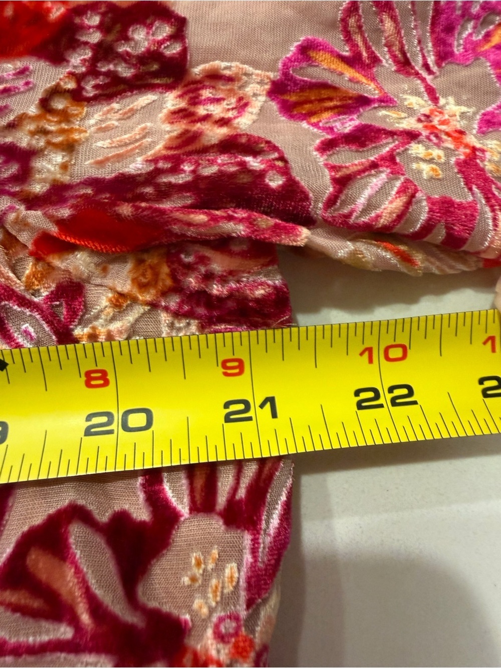 Hale Bob Silk Blend Burnout Velvet Blouse Pink Floral Boho Top Women’s L NWT - Picture 7 of 14